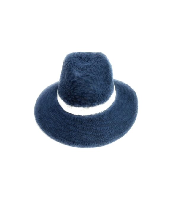 18s 1615p cotten blend fedora brim hat with stripe