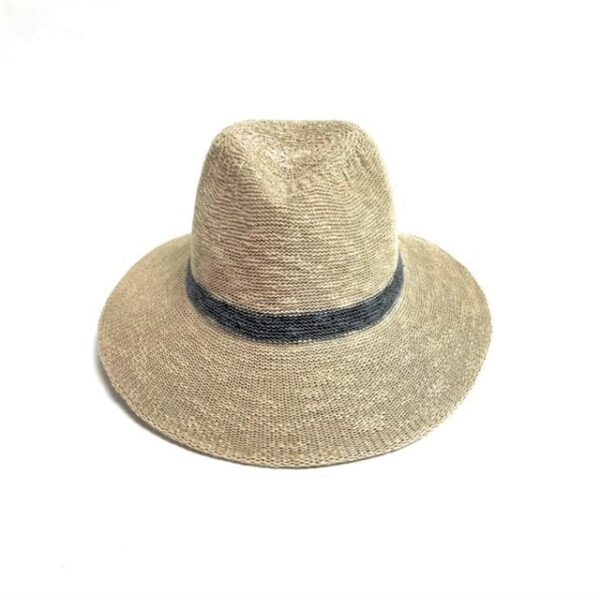 18s 1615p cotten blend fedora brim hat with stripe