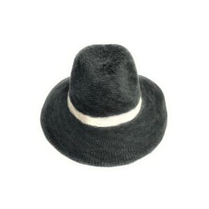 18s 1615p cotten blend fedora brim hat with stripe