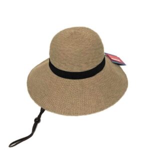 19s 0193 large brim hat with wire brim and tie natural w