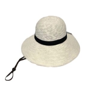 19s 0193 large brim hat with wire brim and tie white w
