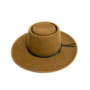 wool felt rim hat with knotted tie color: