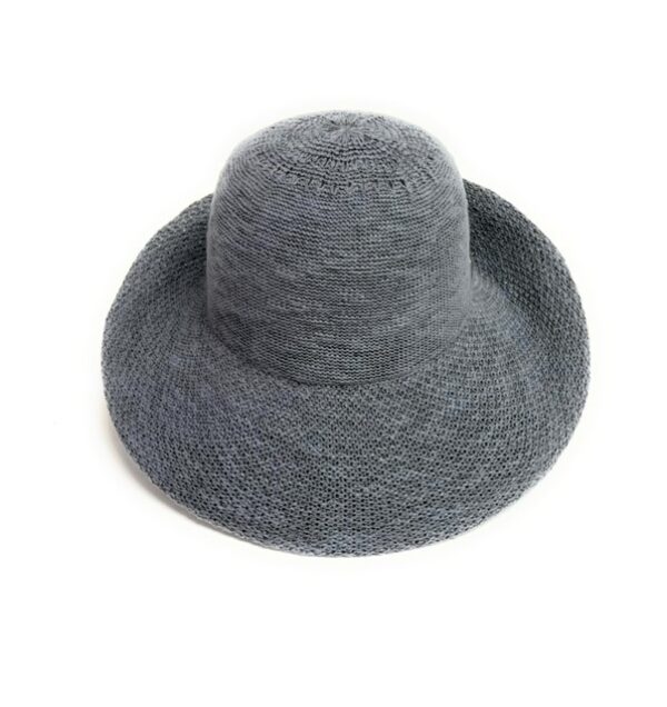 48 244 p cotton blend turn brim hat slate blue