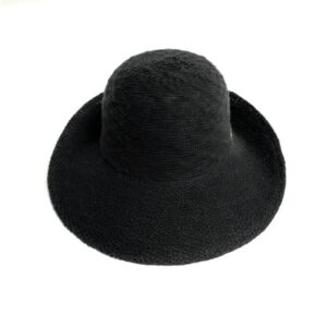 48 244 cotton blend turn brim hat black