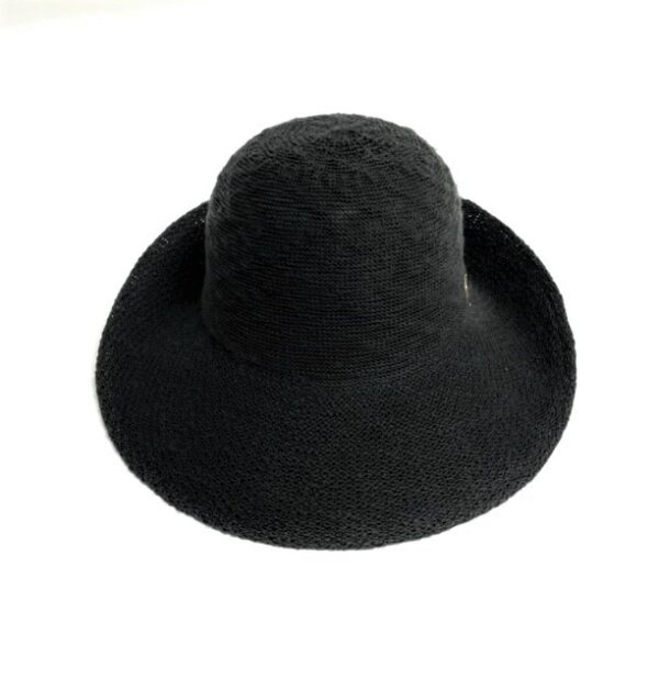 48 244 cotton blend turn brim hat black
