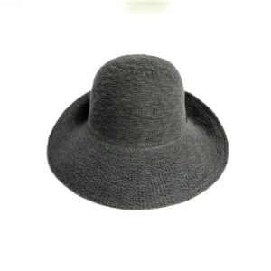 48 244 cotton blend turn brim hat charcoal