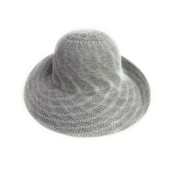 48 244 cotton blend turn brim hat grey