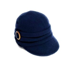 15s 0970 boiled wool cadet hat with buckle accent