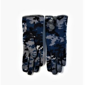 18 075 camo prints glove with pom pom accent