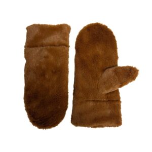18 801 faux fur mittens