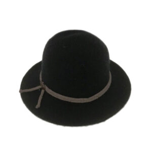 18s 1096 boiled wool brim hat with tie and buttons accent