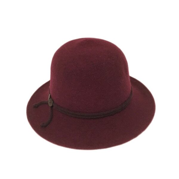 18s 1096 boiled wool brim hat with tie and buttons accent