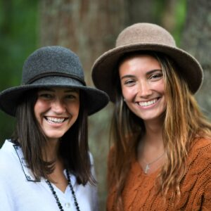 18s 1096 boiled wool brim hat with tie and buttons accent