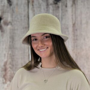 19s 0807 boiled wool turn brim hat