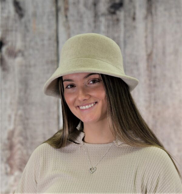 19s 0807 boiled wool turn brim hat