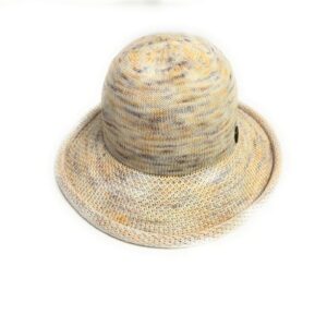 20s 0187 cotton blend tie dyed multi with rolled brim