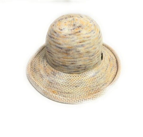 20s 0187 cotton blend tie dyed multi with rolled brim