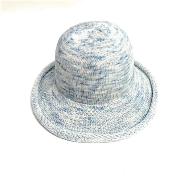 20s 0187 cotton blend tie dyed multi with rolled brim