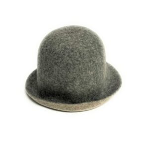 21s 0564 boiled wool flat knit reversible cloche hat