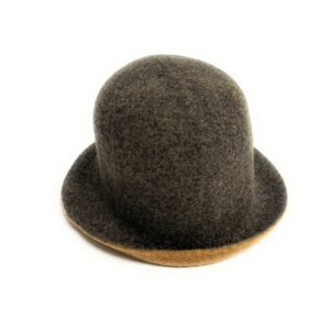 21s 0564 boiled wool flat knit reversible cloche hat