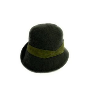 21s 0906 boiled wool turn brim hat with suede band