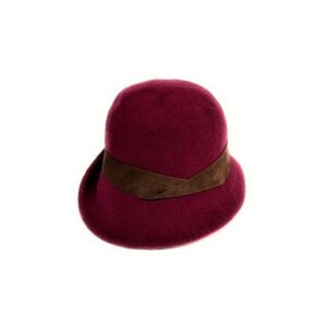 21s 0906 boiled wool turn brim hat with suede band