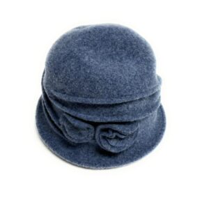 21s 0911 boiled wool cloche hat with cut flower