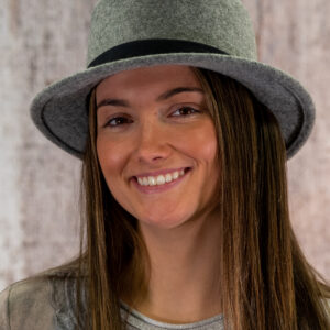 22s 1021 wool blend flat brim hat with buttons accent