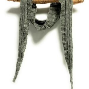 22s 0923 skinny tri crochet scarf multi olive grey