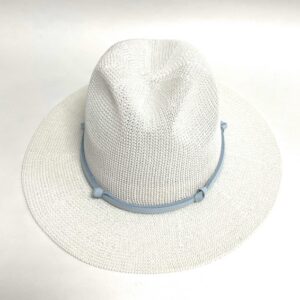 23s 0223 woven fedora brim hat with tie