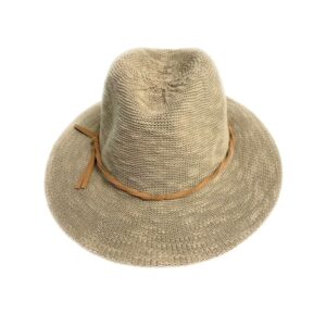 23s 0227 cotton blend fedora brim hat with tie