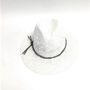 23s 0227 cotton blend fedora brim hat with tie