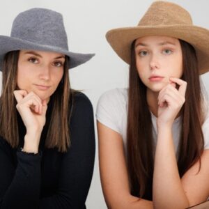 24s 0416 cotton blend fedora cowboy brim hat