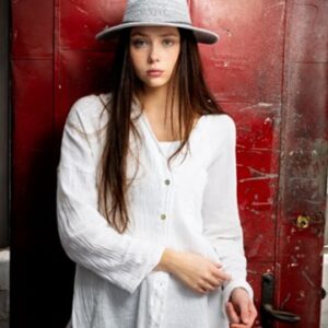24s 0926 woven fedora brim hat with pattern