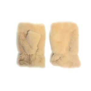 18 804 faux fur half finger glove