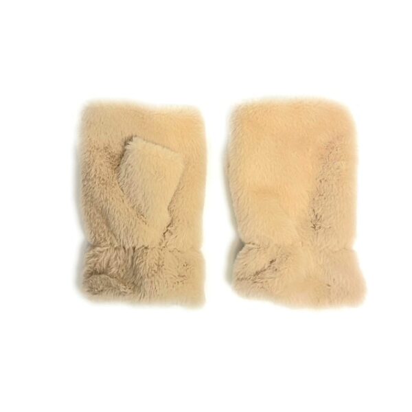 18 804 faux fur half finger glove