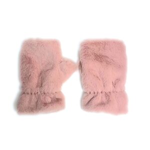 18 804 faux fur half finger glove