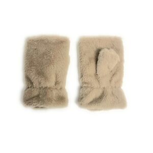 18 804 faux fur half finger glove