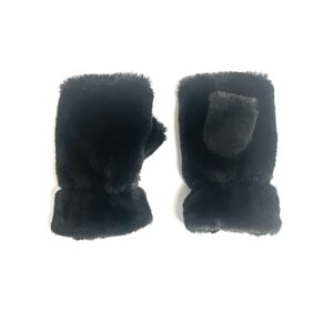 18 804 faux fur half finger glove