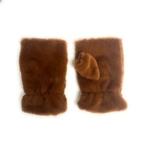 18 804 faux fur half finger glove