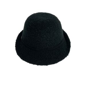 24s 1113 boucle wool turn brim hat with rope accent and buttons