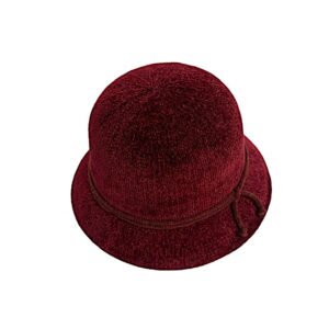 24s 1114 chenille bucket hat with rope accent