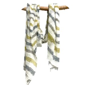 24sp0866 cotton gauze striped scarf