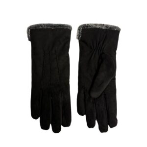 18 139 micro suede glove with stitches design black