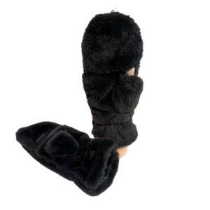 18 805 faux fur two in one mittens
