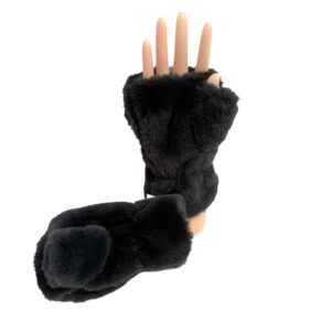 18 805 faux fur two in one mittens