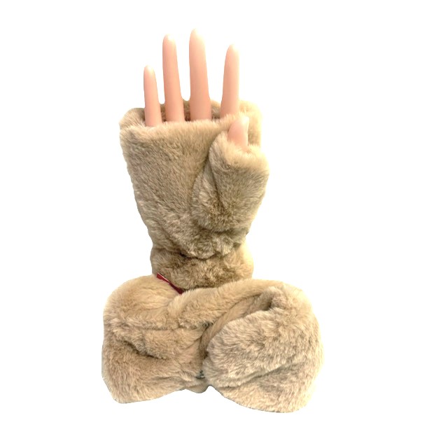 18 805 faux fur two in one mittens