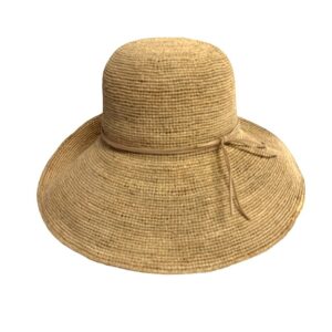 25s 0603 raffia large brim bucket hat with wired b