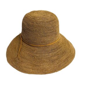 25s 0603 raffia large brim bucket hat with wired brim