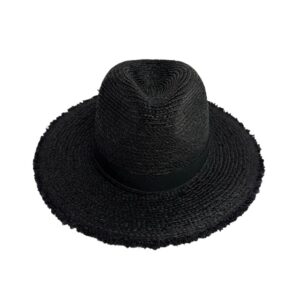 25s 0217 raffia fedora hat with tie